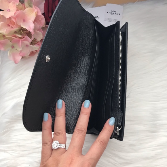 Coach Signature Print Slim Envelope Wallet - Picture 5 of 7